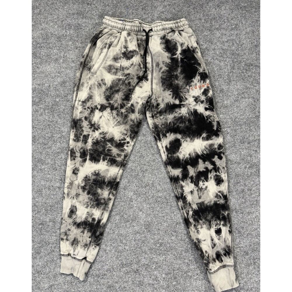 YoungLA Small Gray Tie Dye French Terry Joggers
